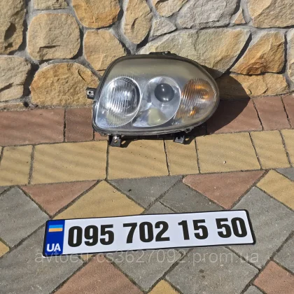 Купити Левая передняя фара с линзой Renault Clio 2, Renault Clio 2 1998–2005 гг. — магазин автозапчастин AutoDetal